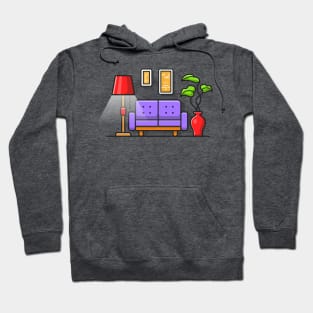 Living Room Cartoon Hoodie